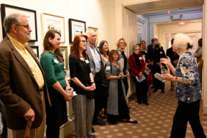 Oberlin Alumni at the Seacapes and Treescapes Exhibit at the Cosmos Club. Photographs by Clyde Owen
