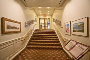 Cosmos Club Stairway; Seascapes and Treescapes Exhibit