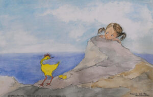 Mira and the Rockwalker; a page shown at a SCBWI workshop